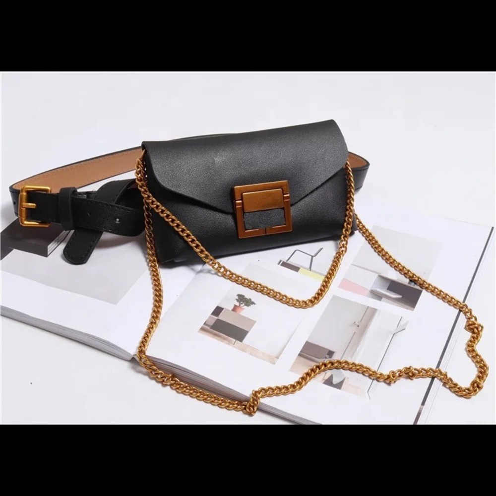 🛍Black leather Fanny And Cross Bag🛍 - Picture 2 of 5